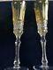 Faberge Crystal Xenia Wine Flute Glasses With Box