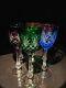 Faberge Odessa Crystal Colored Wine Glasses Set of 6