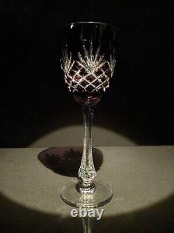 Faberge Odessa Crystal Colored Wine Glasses Set of 6