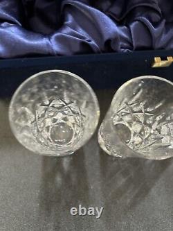 Faberge Set Of 4 Imperial Crystal Collection Shot Wine Whiskey Glasses With BOX