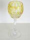 Faberge Xenia Imperial Yellow Gold Cased Cut To Clear Crystal Wine Goblet Signed