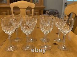 Fabulous Vintage Set of 8 Gorham Lady Anne West Germany Wine Crystal Glasses