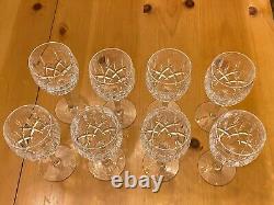 Fabulous Vintage Set of 8 Gorham Lady Anne West Germany Wine Crystal Glasses