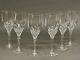 Fabulous Vintage Set of Six Gorham Crystal Diamond Clear Cut Wine Glasses