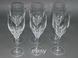 Fabulous Vintage Set of Six Gorham Crystal Diamond Clear Cut Wine Glasses