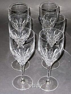 Fabulous Vintage Set of Six Gorham Crystal Diamond Clear Cut Wine Glasses