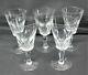 Five (5) BACCARAT Crystal Carcassonne Claret Wine Stem Glasses c. 1970 MINT