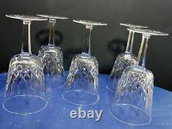Five Beautiful Waterford Crystal Lizmore 6 7/8 Wine/Water Glasses