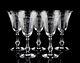 Fostoria Corsage Clear Water Wine Goblet Glasses Set of 5 Vintage Floral Etch