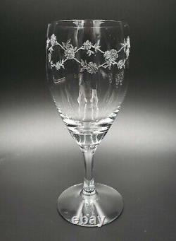 Fostoria ROSALIE Set/8 Tulip Wine Glasses EXCELLENT Etched Roses