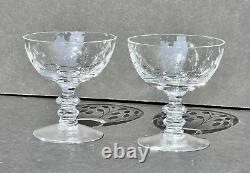 Fostoria Suffolk Crystal Etched Set of 12 Incl Cordial, Champagne, Wine, & Water