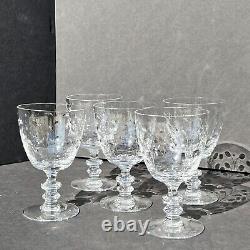 Fostoria Suffolk Crystal Etched Set of 12 Incl Cordial, Champagne, Wine, & Water