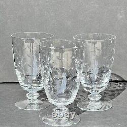 Fostoria Suffolk Crystal Etched Set of 12 Incl Cordial, Champagne, Wine, & Water