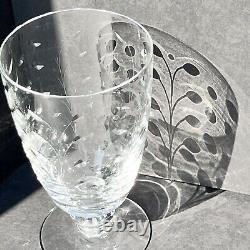 Fostoria Suffolk Crystal Etched Set of 12 Incl Cordial, Champagne, Wine, & Water