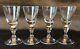 Four (4) Williamsburg Crystal 6 Baluster Wine Glass Goblets By BLENKO Excellent
