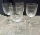Four Baccarat France Nancy Pattern 5½ Crystal Claret Wine Stem Glasses
