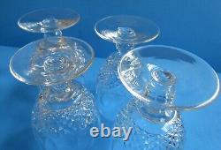 Four Waterford Crystal Colleen Short-Stem Wine/Water Goblets Glasses