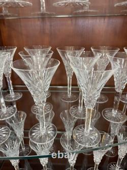 Fourteen Rare Waterford Ashbourne Wine Glasses Cut Lead Crystal Made Ireland