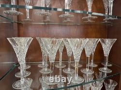 Fourteen Rare Waterford Ashbourne Wine Glasses Cut Lead Crystal Made Ireland