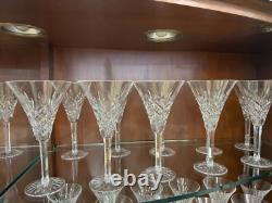 Fourteen Rare Waterford Ashbourne Wine Glasses Cut Lead Crystal Made Ireland
