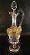 France St louis Crystal Handled Wine Decanter Thistle 24 KT Solid Band withStopper