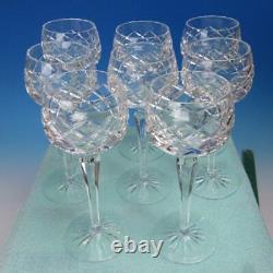 Galway Crystal 8 Wine Hocks Goblets Glasses 7½ inches