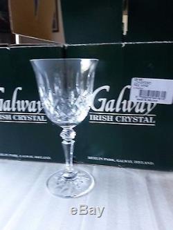 Galway Irish Crystal Longford pattern Red wine glasses set of 8 perfect