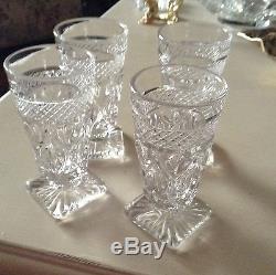 German Crystal Wine Goblets Awesome Square Legged Sparkles Dreamy