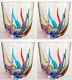 Glassware Venetian Carnevale Stemless Wine Glasses Set Of Four