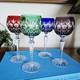 Godinger Dynasty Bohemian Cut To Clear Crytal Hock Wine Goblets Set Of 4