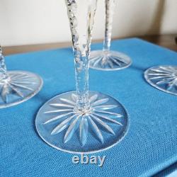 Godinger Dynasty Bohemian Cut To Clear Crytal Hock Wine Goblets Set Of 4