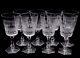 Gorgeous Mid Century Modern Waterford Style Crystal Wine Glasses Set of 8