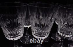 Gorgeous Mid Century Modern Waterford Style Crystal Wine Glasses Set of 8