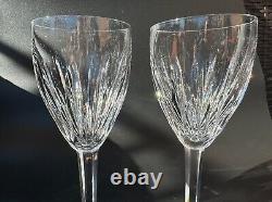 Gorgeous Pair of WATERFORD CRYSTAL Carina Water Goblet / Red Wine Glasses MINT