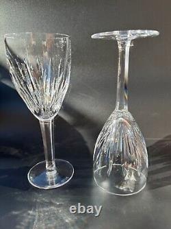 Gorgeous Pair of WATERFORD CRYSTAL Carina Water Goblet / Red Wine Glasses MINT