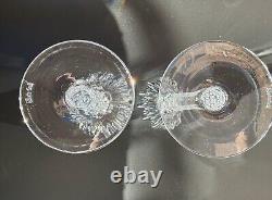 Gorgeous Pair of WATERFORD CRYSTAL Carina Water Goblet / Red Wine Glasses MINT