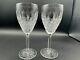 Gorgeous Pair of WATERFORD CRYSTAL Castlemaine (Cut) Claret Wine Glasses Mint