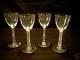 Gorgeous Set/4 Lalique Crystal Phalsbourg Wine / Claret Goblets