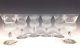 Gorgeous! Set of 6 Edinburgh Crystal Thistle Etched Wine Goblets 5 1/8H