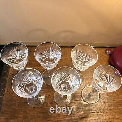 Gorham Cherrywood Crystal Bolt Stem Hock Wine Glass Set of 6 Bolt Stem Germany D