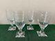 Gorham Crystal CHANTILLY Floral Set of 4 x Large All Purpose / Wine Glasses