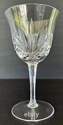 Gorham Crystal Cherrywood Wine Glasses 5 5/8 Set of 6 Fan Cut Crystal