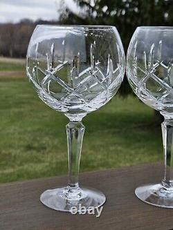 Gorham Crystal Lady Anne Balloon Wine Glass Pair Discontinued Estate Find RARE
