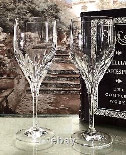 Gorham Diamond Crystal Wine Glasses pulled base 7 5/8 tall Blown glass 6