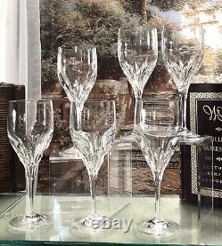 Gorham Diamond Crystal Wine Glasses pulled base 7 5/8 tall Blown glass 6