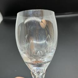 Gorham Jolie Crystal Wine Glasses Set of 6 West Germany Etched Unused withBox