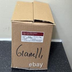 Gorham Jolie Crystal Wine Glasses Set of 6 West Germany Etched Unused withBox