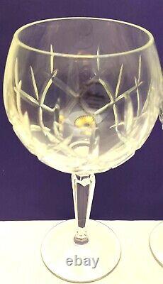 Gorham Lady Anne Crystal Balloon Wine Glasses Goblets 8 Tall 2p lot