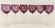 Gorham Lady Anne Cut to Clear Balloon Crystal Glasses Amethyst Purple Set of (6)