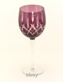 Gorham Lady Anne Cut to Clear Balloon Crystal Glasses Amethyst Purple Set of (6)